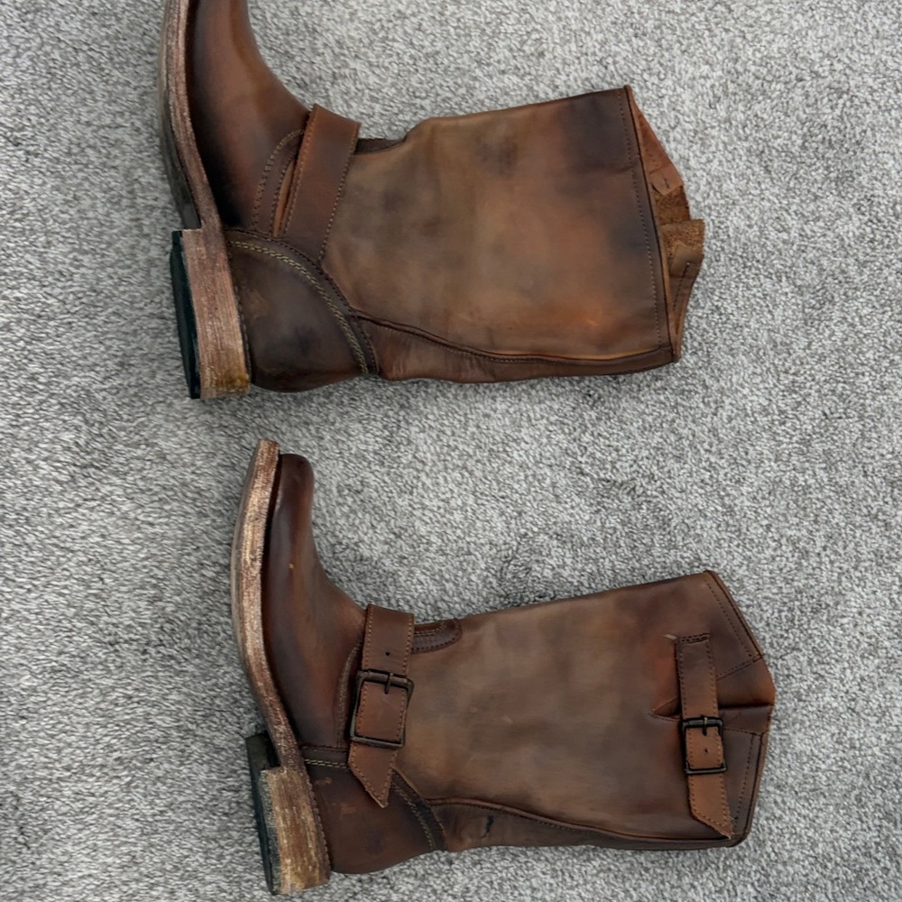 Freebird Brown Leather Combat Boots
